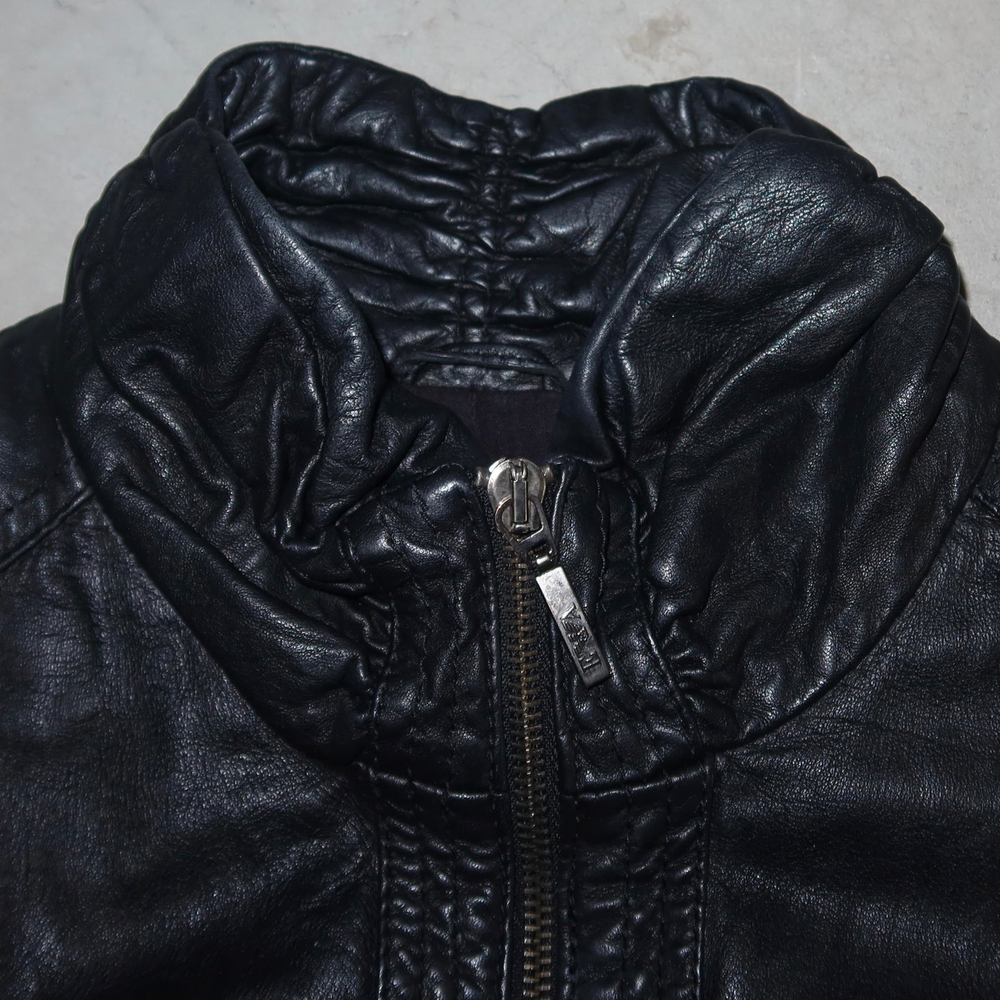 Emporio Armani Longline Leather Jacket