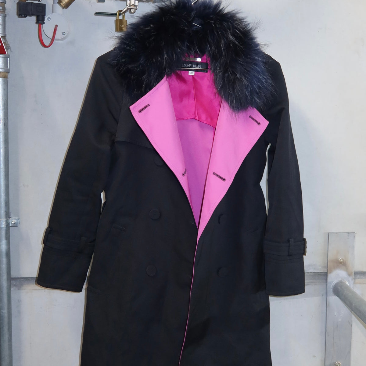 Michael Klein Fur Trim Trench