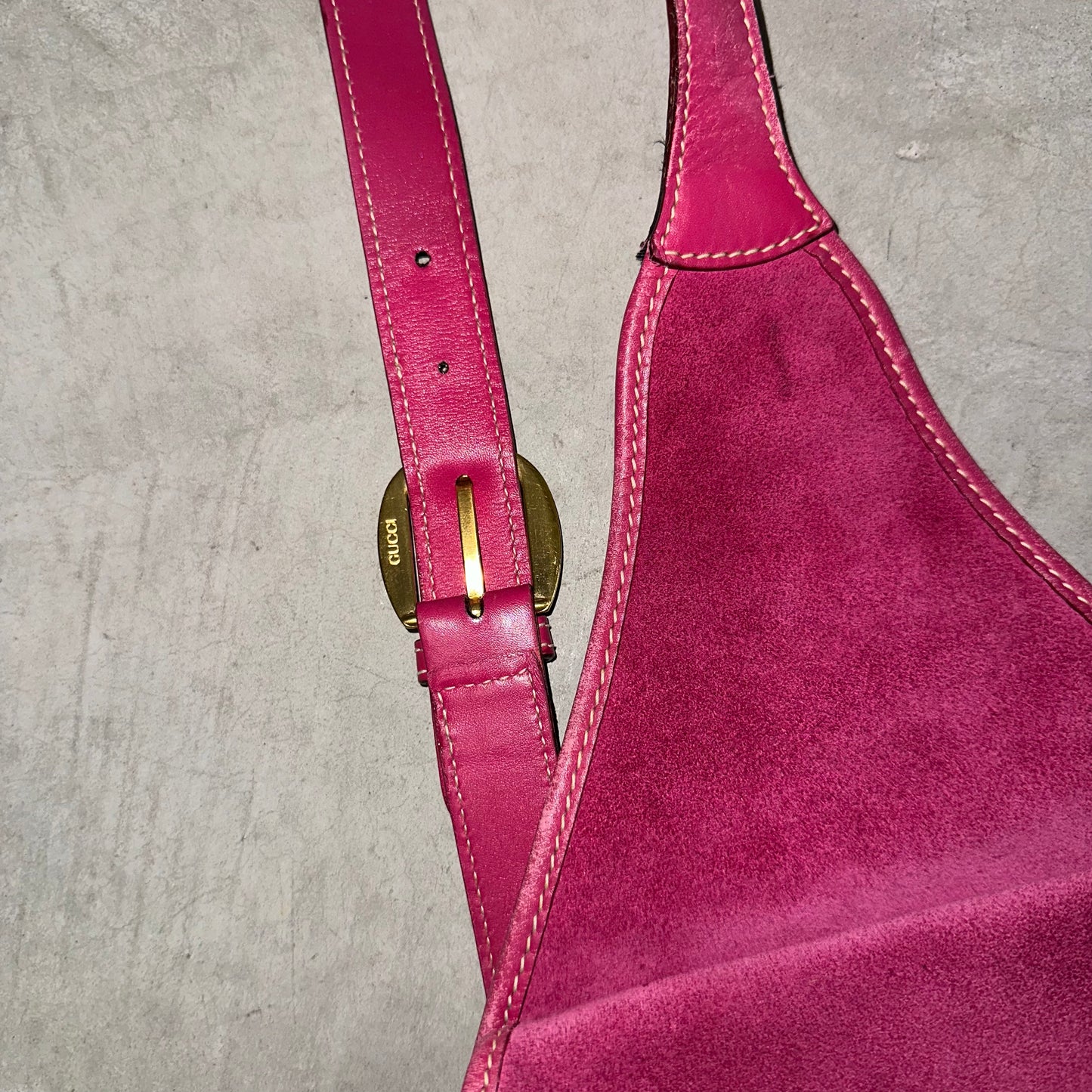 Gucci Hot Pink Suede Crossbody