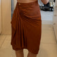 Gucci 2012 Burnt Orange Silk Skirt