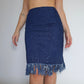 Fendi Embellished Denim Skirt