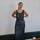 Emporio Armani SS1997 Floral Fringe Dress