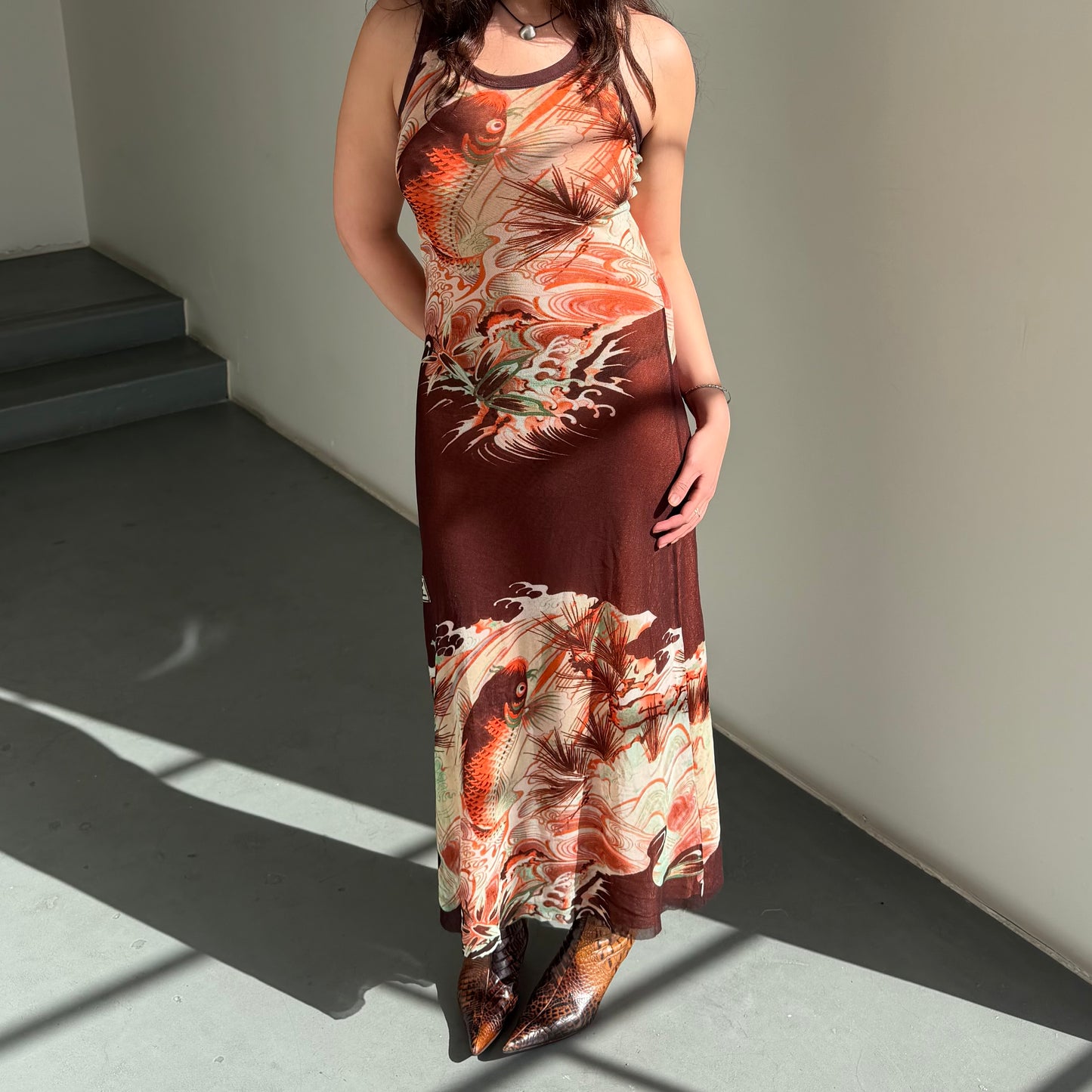 Jean Paul Gaultier Soleil Koi Fish Mesh Dress