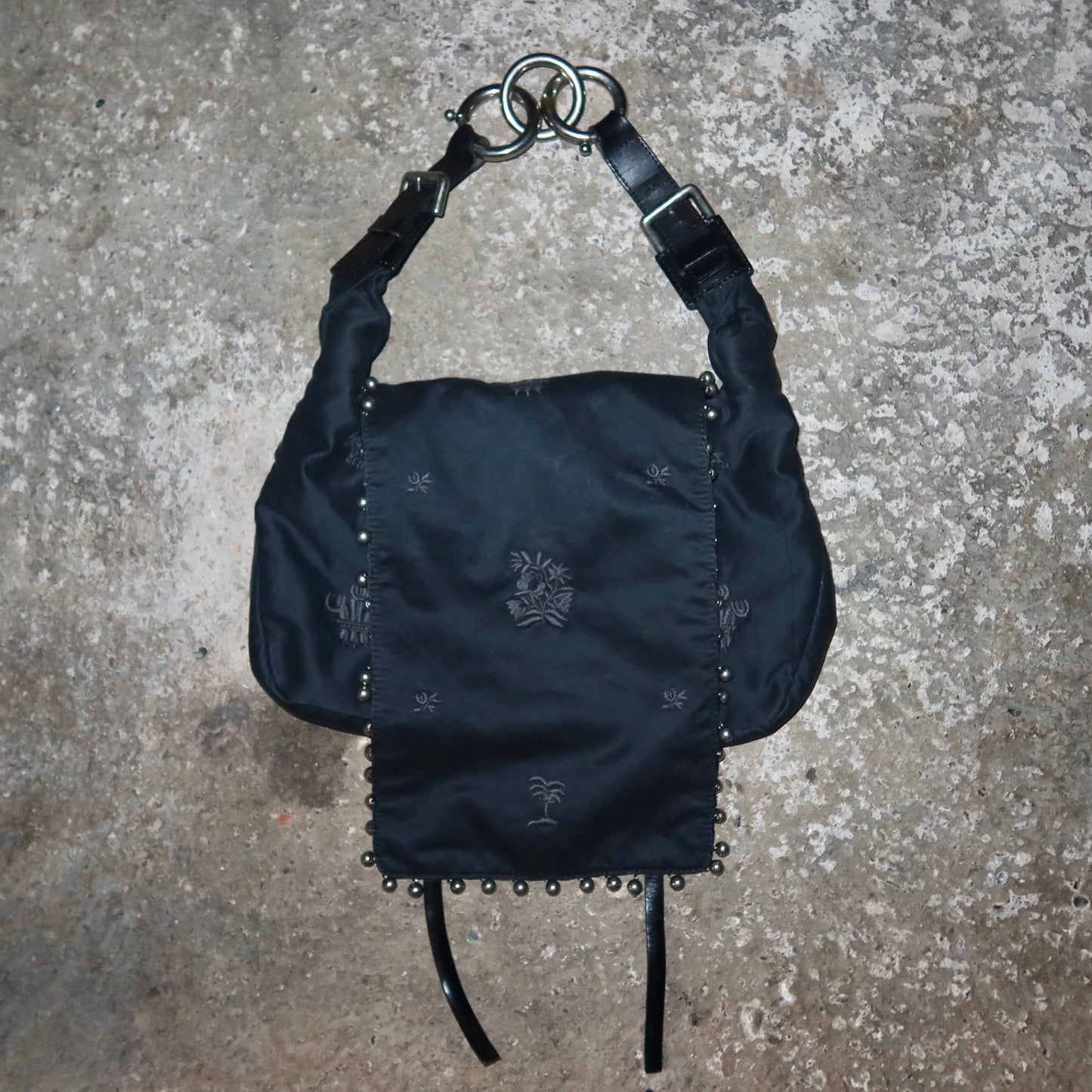 Chloé Embroidered Cotton Bracelet Bag