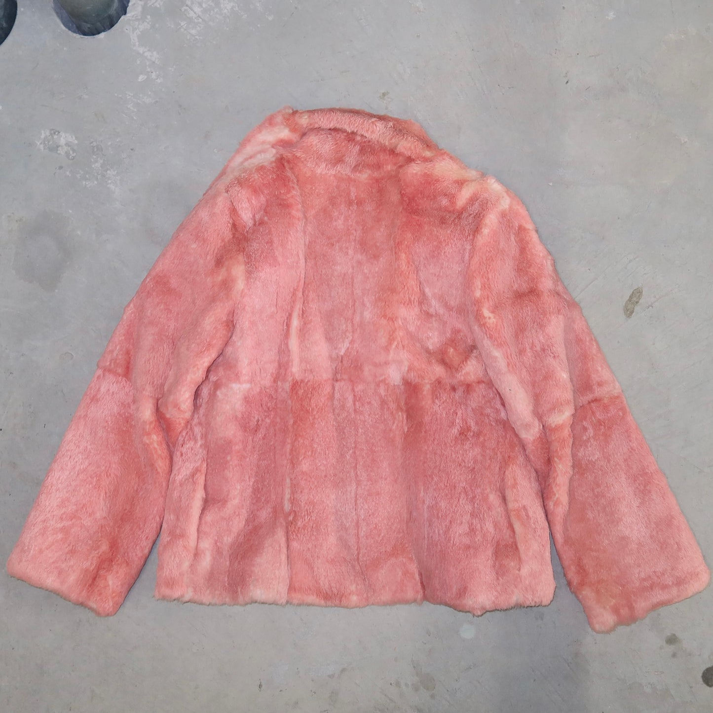 Cynthia Rowley Pink Rabbit Fur Coat