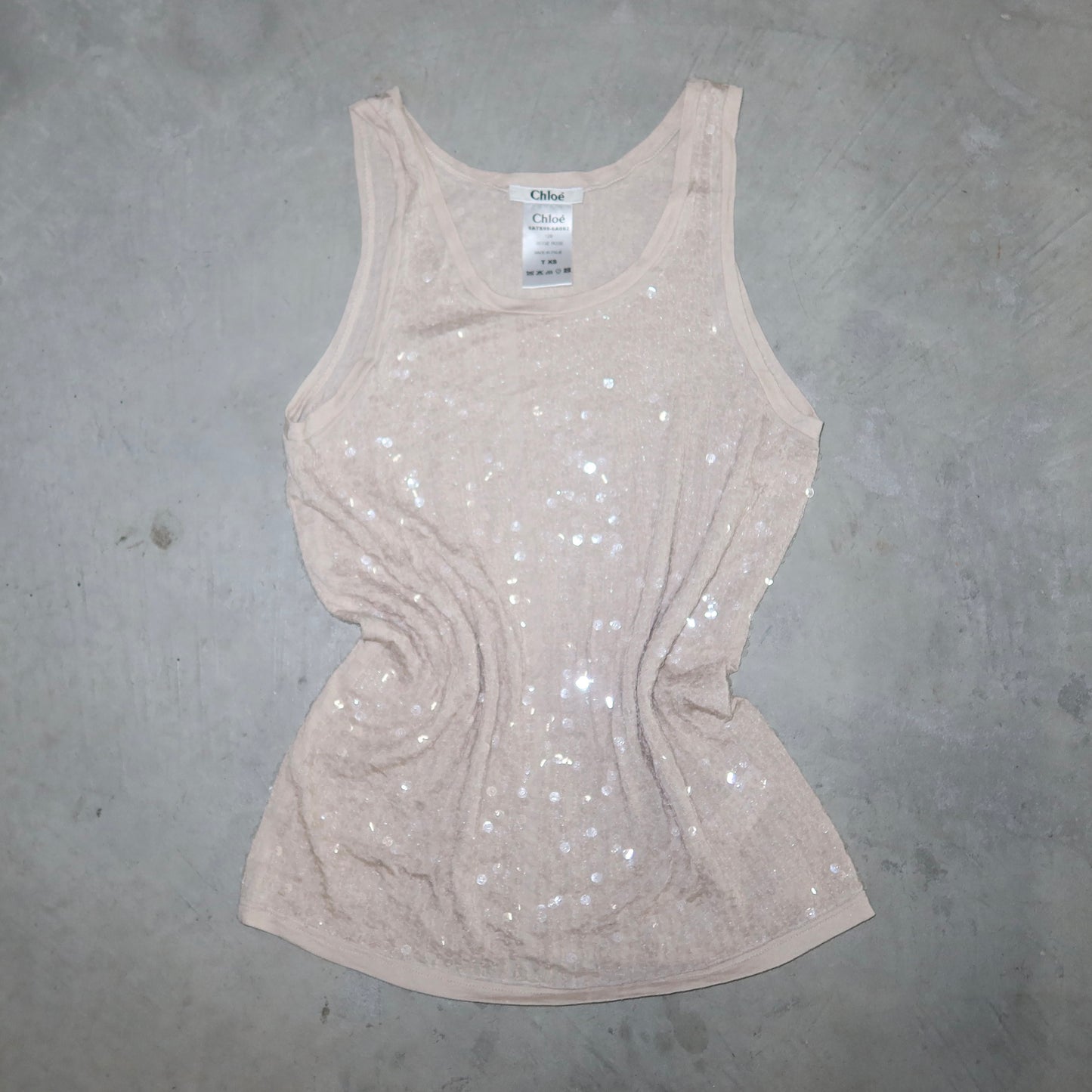 Chloé AW2006 Pink Sequin Tank