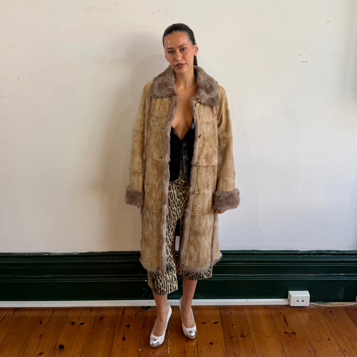 Vintage Fur Lined Coat