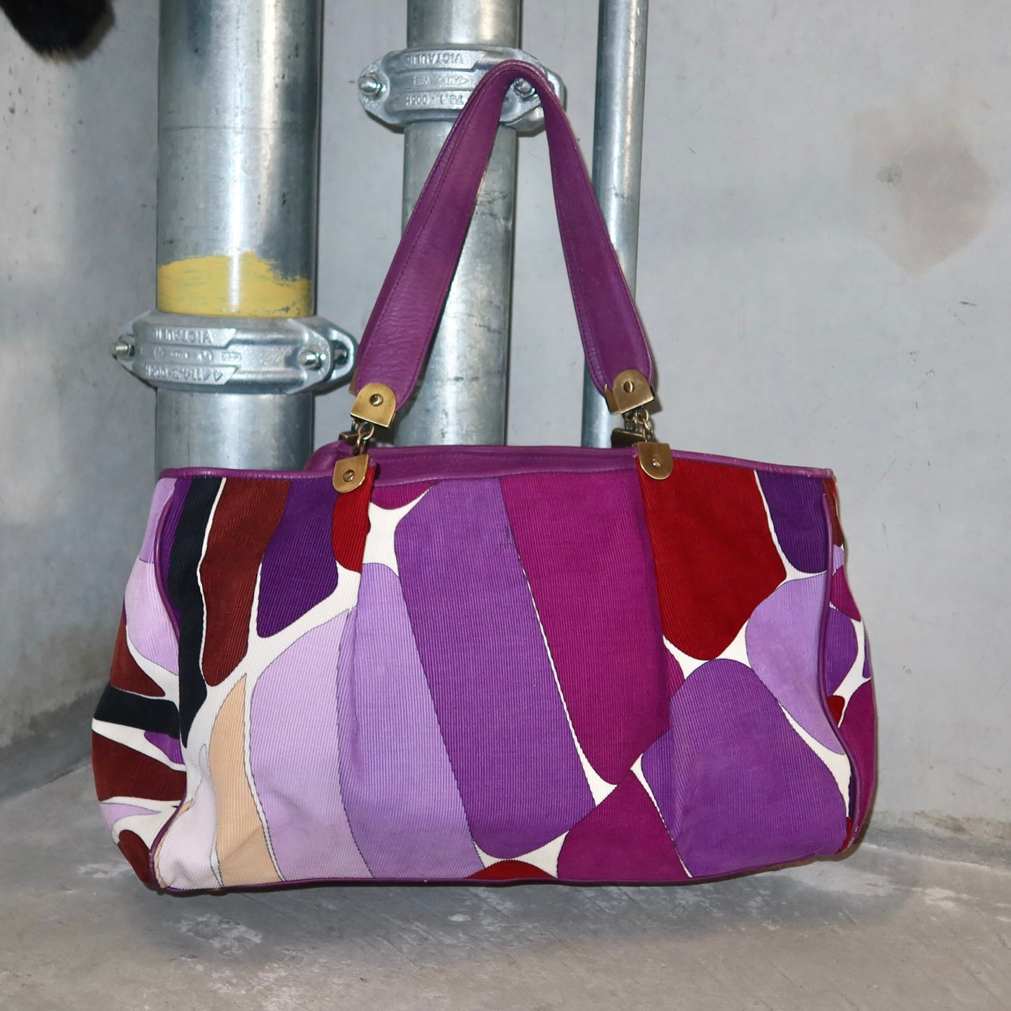 Emilio Pucci XL Corduroy Tote