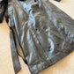 Vintage Leather Trench with Real Fur Collar