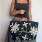 Fendi by Karl Lagerfeld Floral Denim Tote