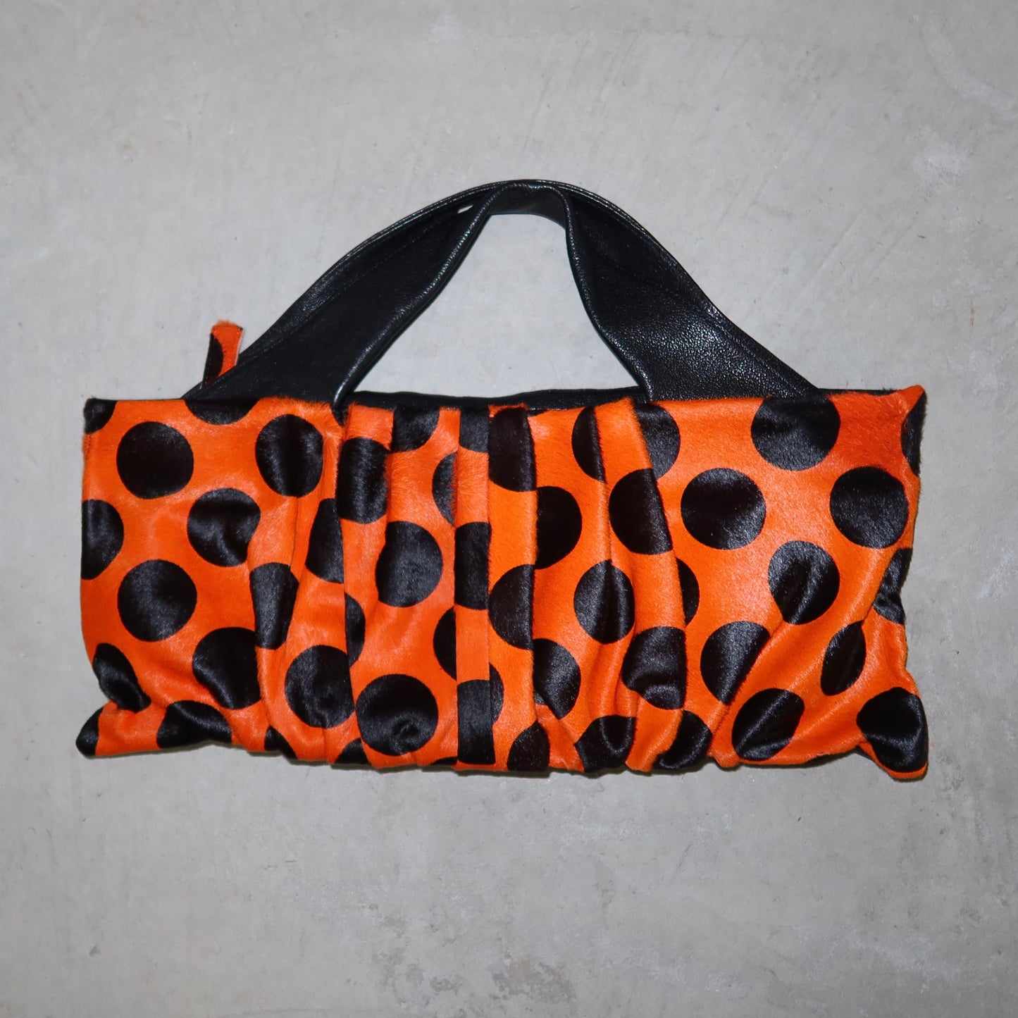 Vintage Orange Spotted Cowhide Bag