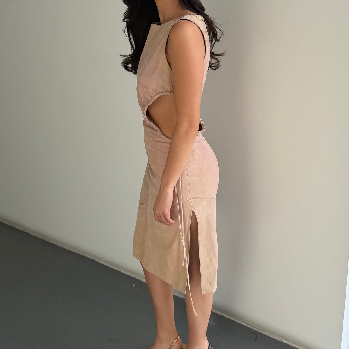 Valentino Suede Cut Out Dress
