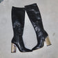Emilio Pucci Leather Boots with Mirror Heel (38)