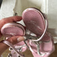 Giuseppe Zanotti Pink Satin Crocodile Heels (37)