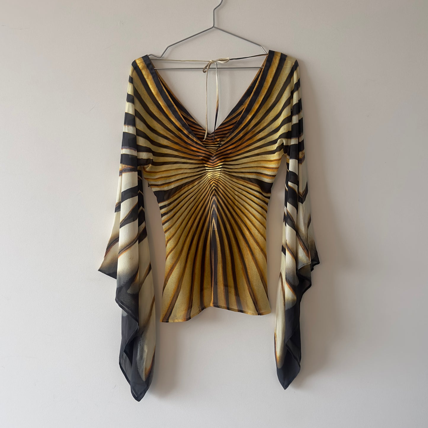 Roberto Cavalli SS2007 Monarch Butterfly Silk Top (IT40)