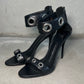 Giuseppe Zanotti Black Leather Grommet Heels (38)