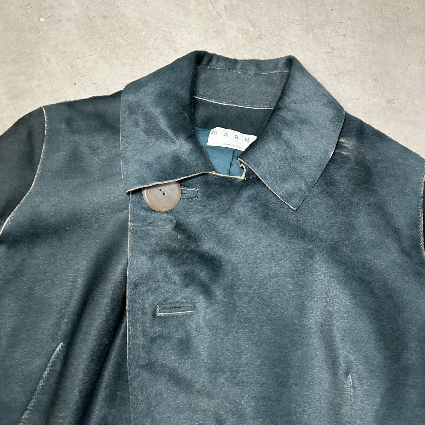 Marni AW2001 Blue Cowhide Jacket