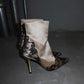 Jimmy Choo Satin and Lace Booties (38.5)