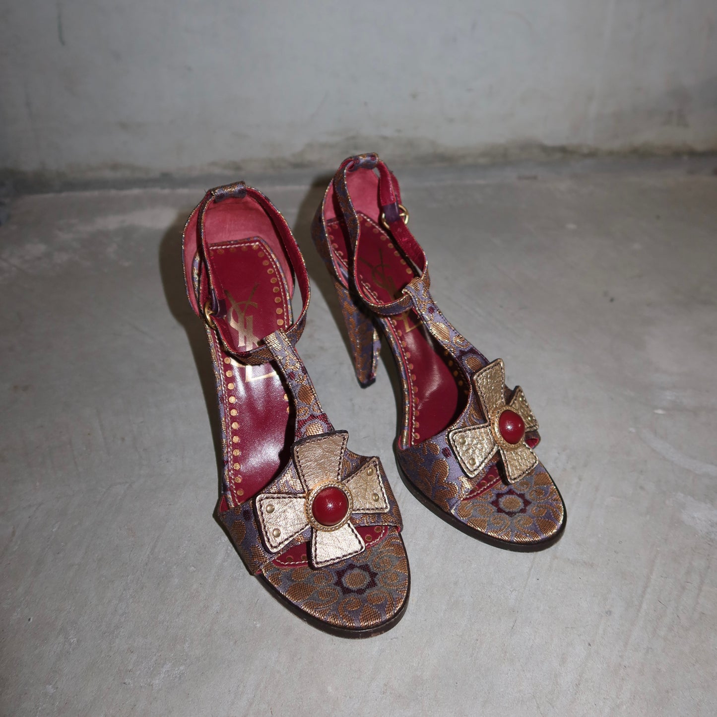 YSL by Tom Ford Brocade T-Bar Heels (37)