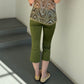 D&G Green Satin Capris