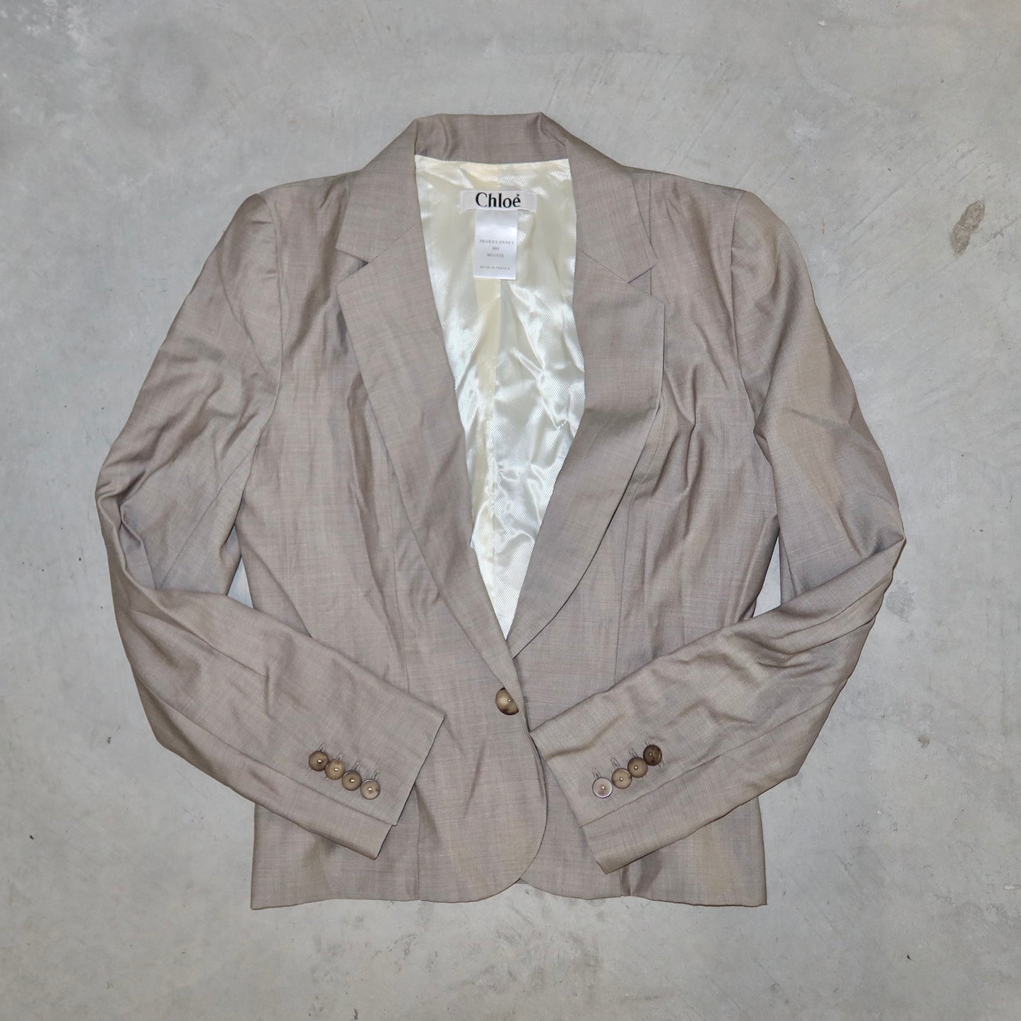 Chloé SS2002 Grey Wool Blazer