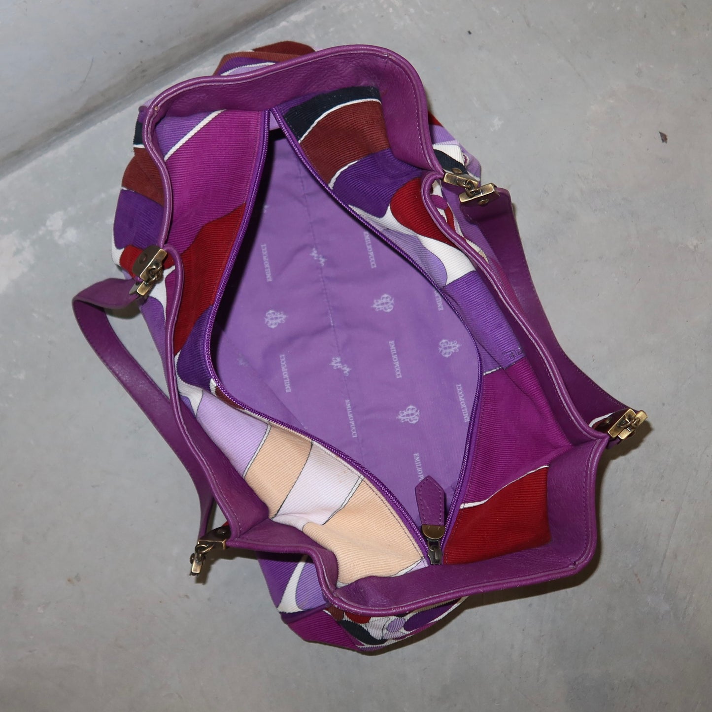 Emilio Pucci XL Corduroy Tote