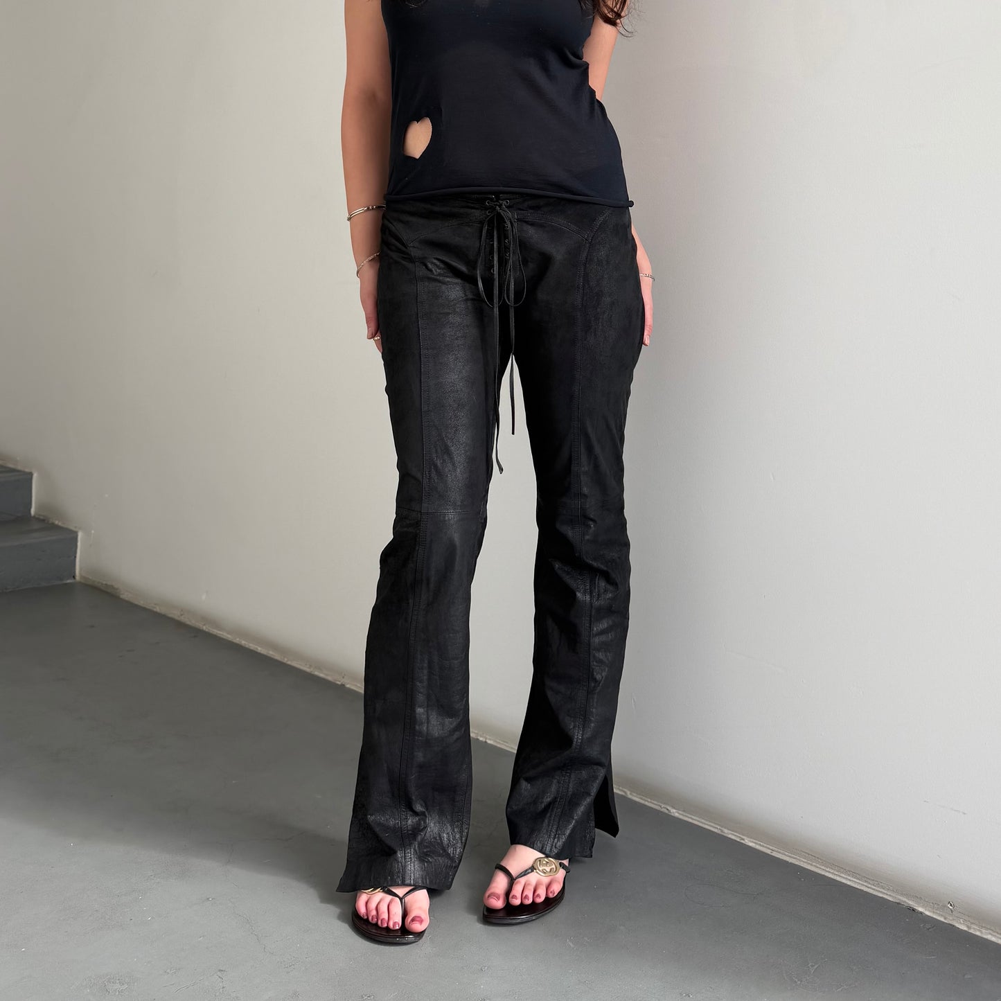 Plein Sud Leather Trousers