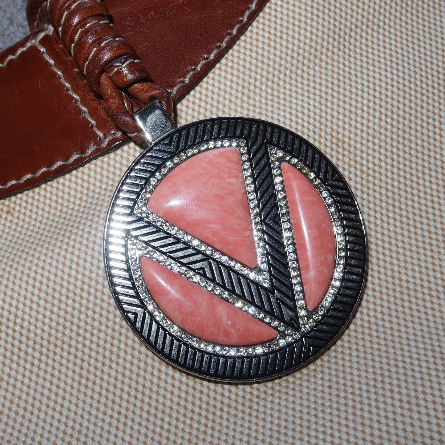 Valentino Canvas and Leather Bag