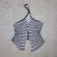 Emporio Armani Striped Knit Halter