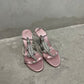 Giuseppe Zanotti Pink Satin Crocodile Heels (37)