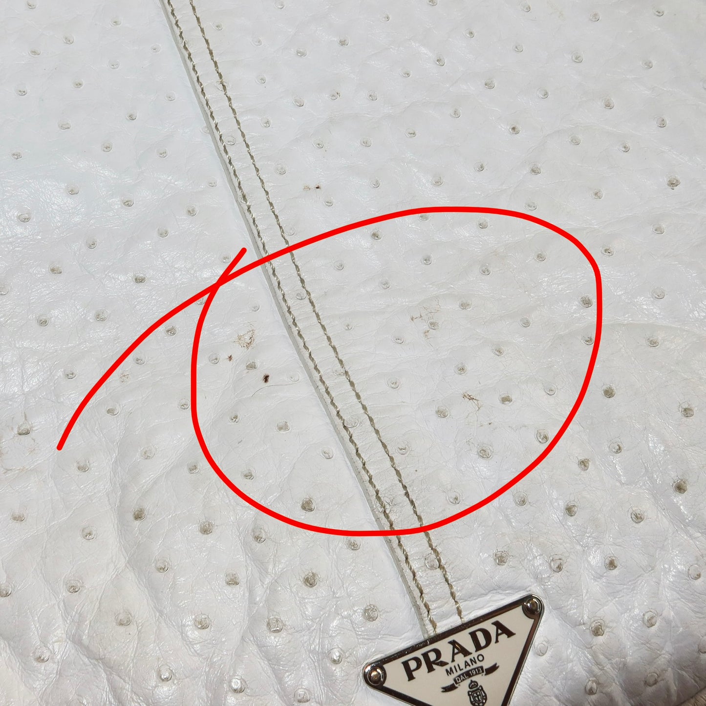 Prada SS2003 Ostrich Ring Handle Bag