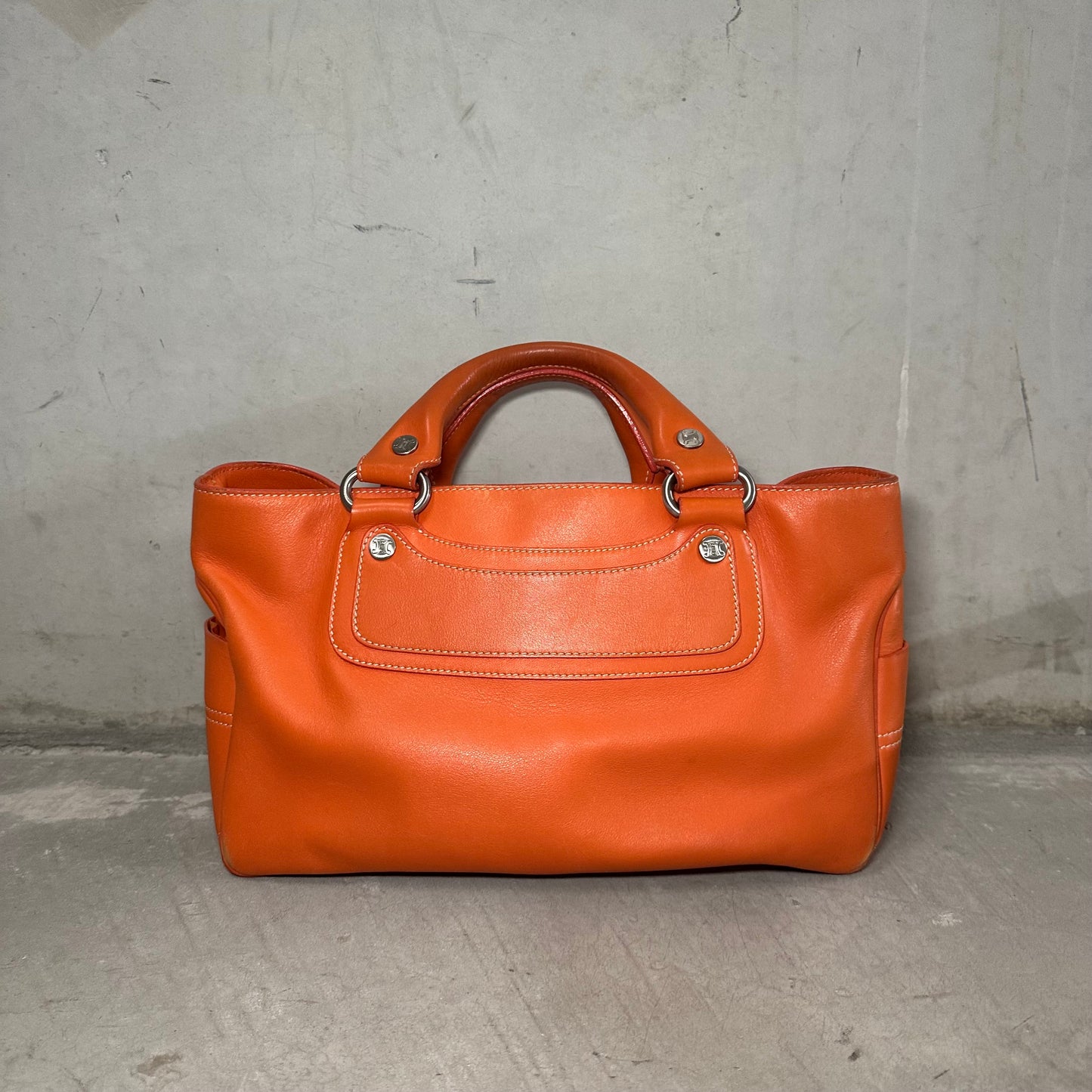 Celine Orange Leather Boogie Bag