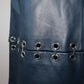 Tibi Blue Leather Grommet Skirt