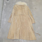 Vintage Suede Trench with Fox Fur Collar and Lining