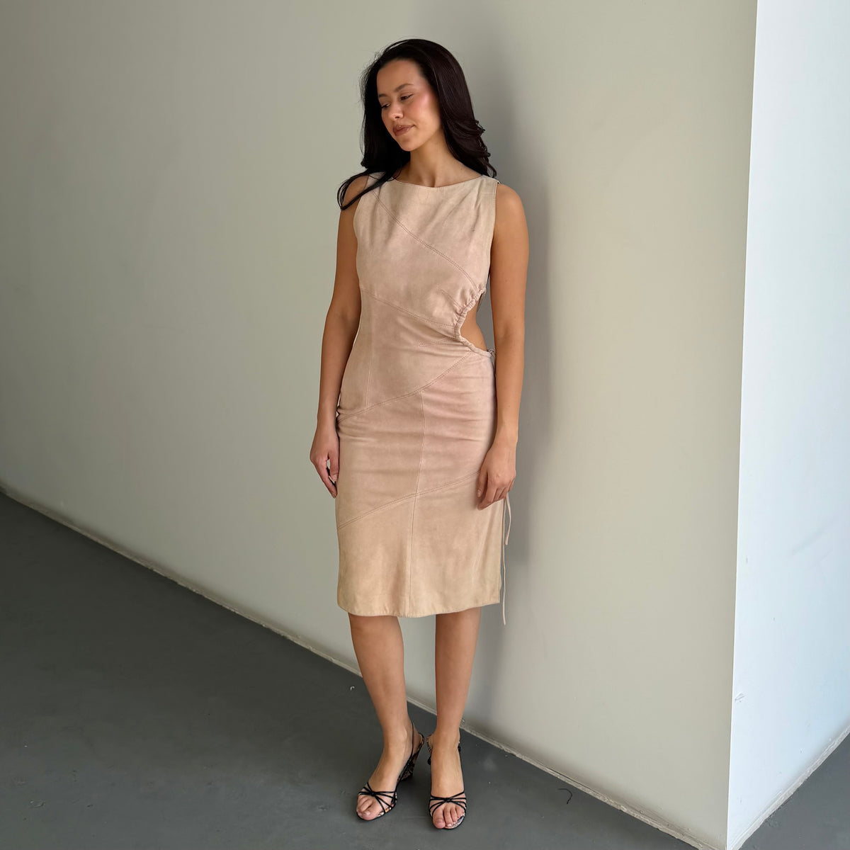 Valentino Suede Cut Out Dress