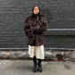 Vintage Dark Brown Real Fur Coat