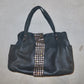 Tres Black Leather Studded Bag