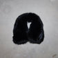 Vintage Black Real Fur Short Collar