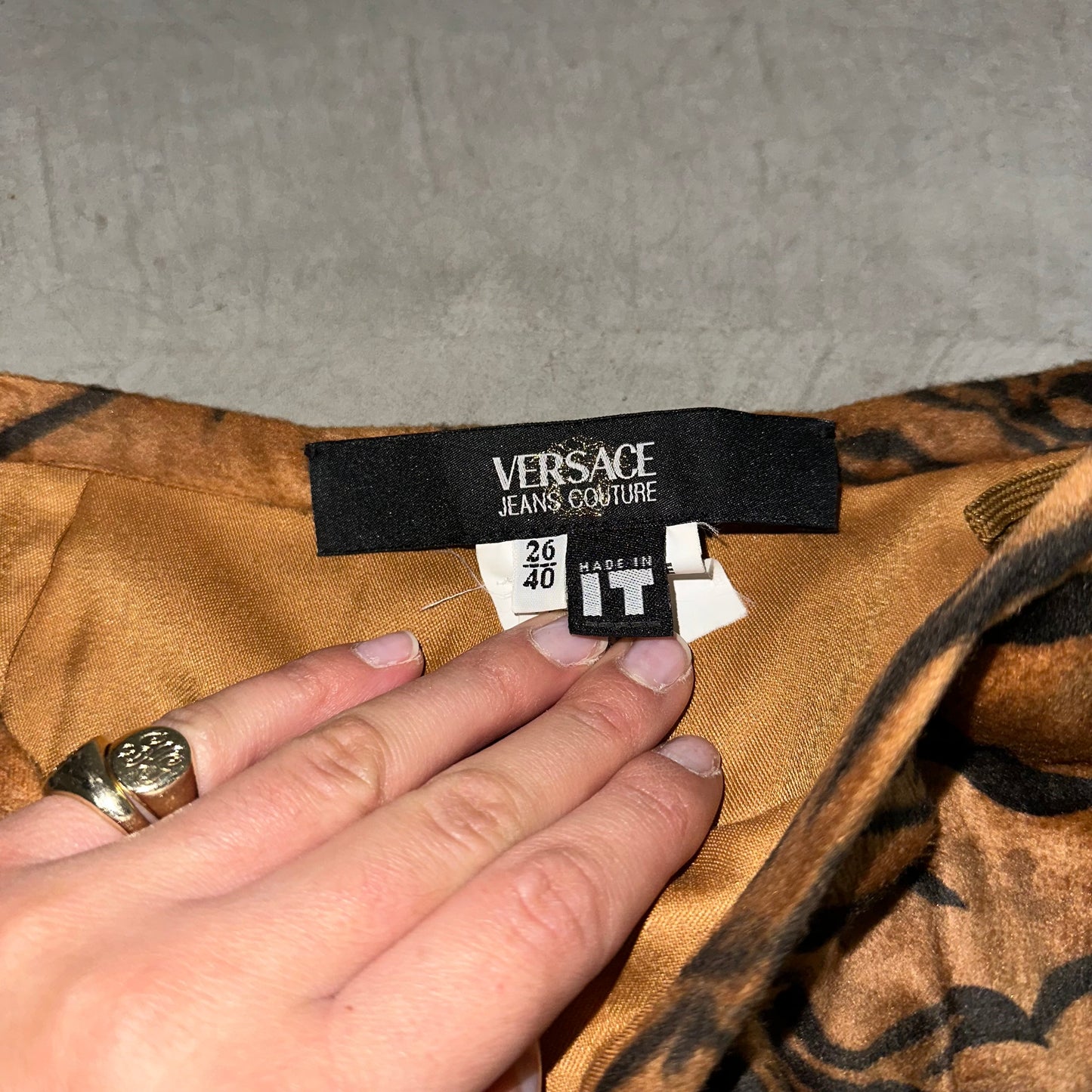 Versace Faux Fur Tiger Skirt