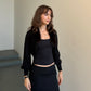 Michael Klein Real Fur Trim Bolero