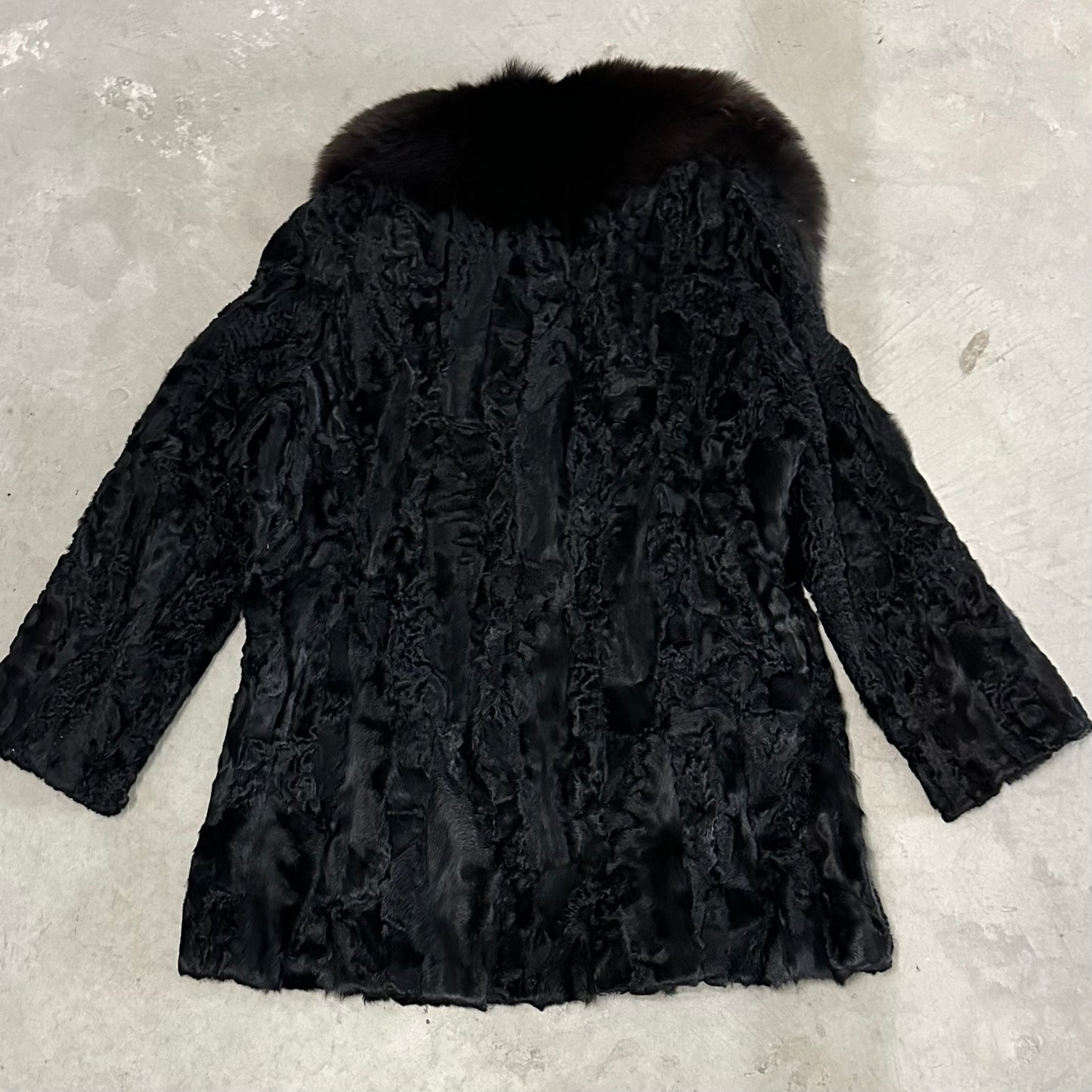 Vintage Astrakhan & Fox Fur Coat