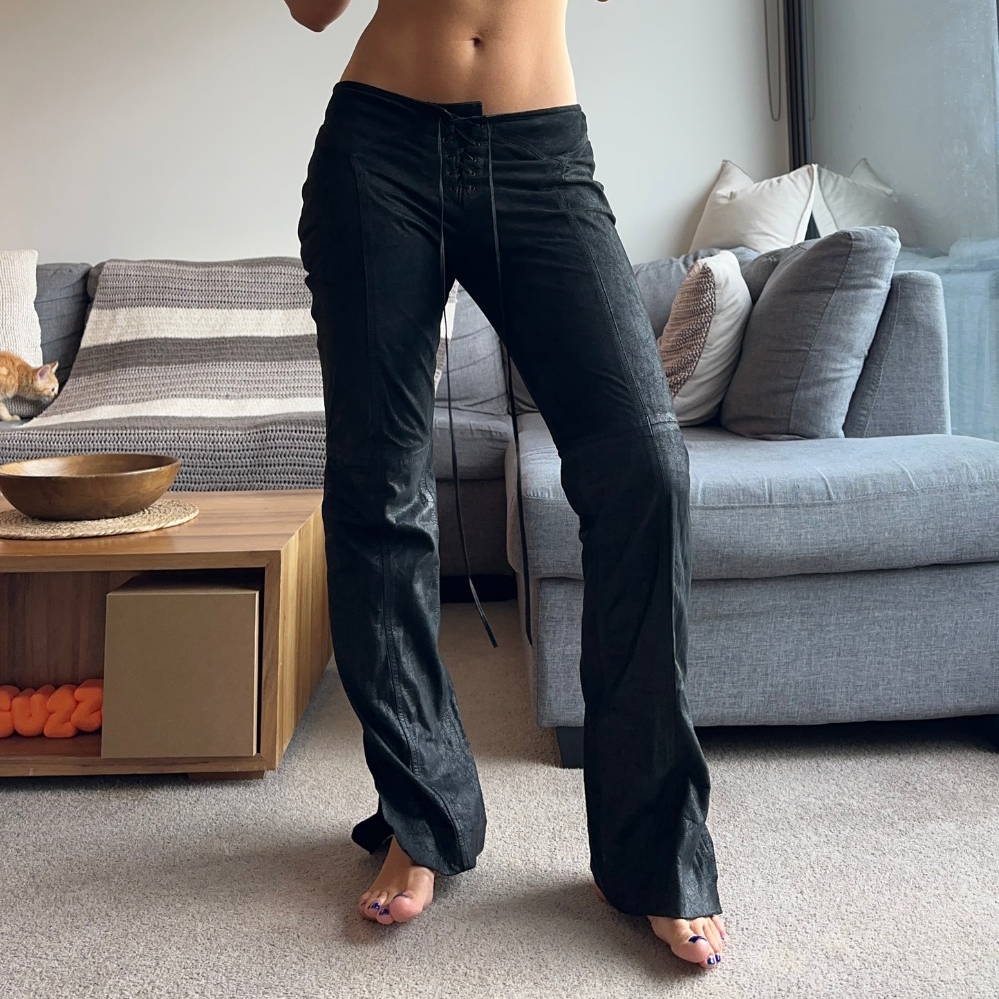 Plein Sud Leather Trousers