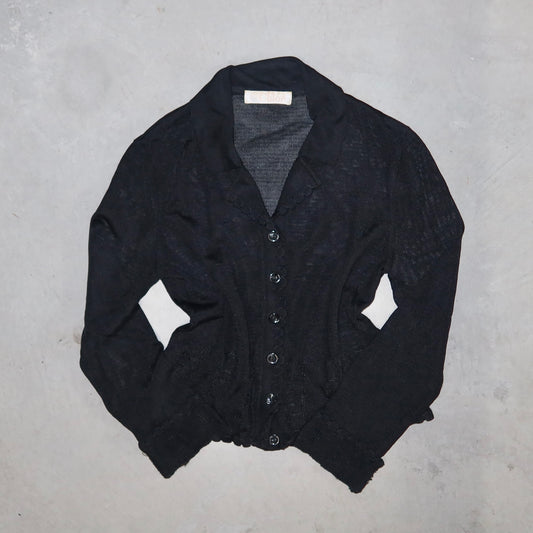 Chloé Sheer Black Button Up Knit