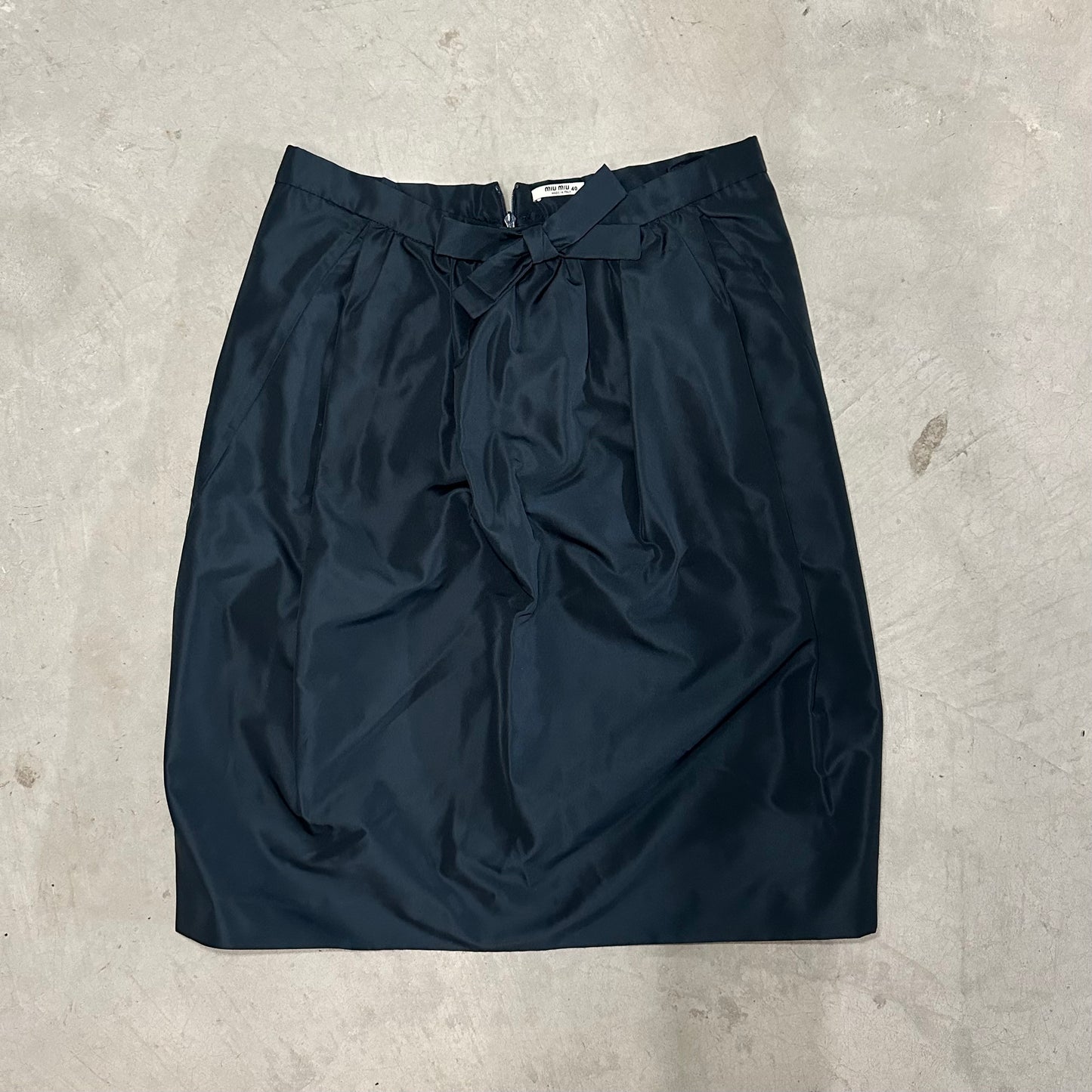 Miu Miu Navy Bow Skirt