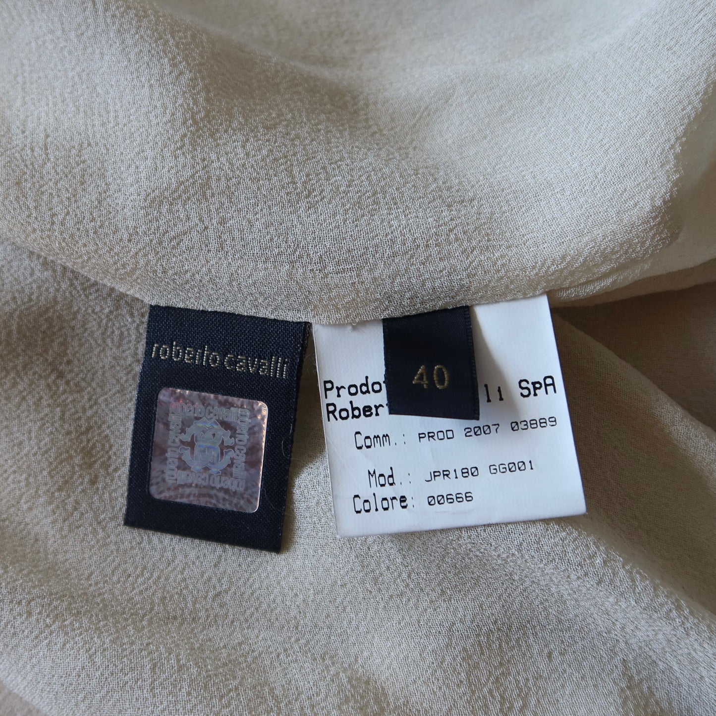 Roberto Cavalli 2007 Sequin Silk Gown