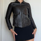 DKNY Brown Leather Jacket