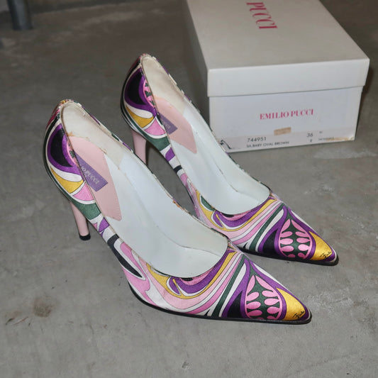 Emilio Pucci Printed Heels (36)