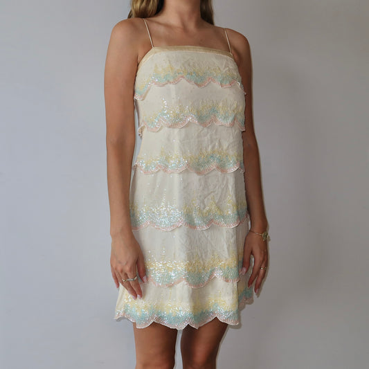 Cynthia Rowley Sequin Scallop Dress