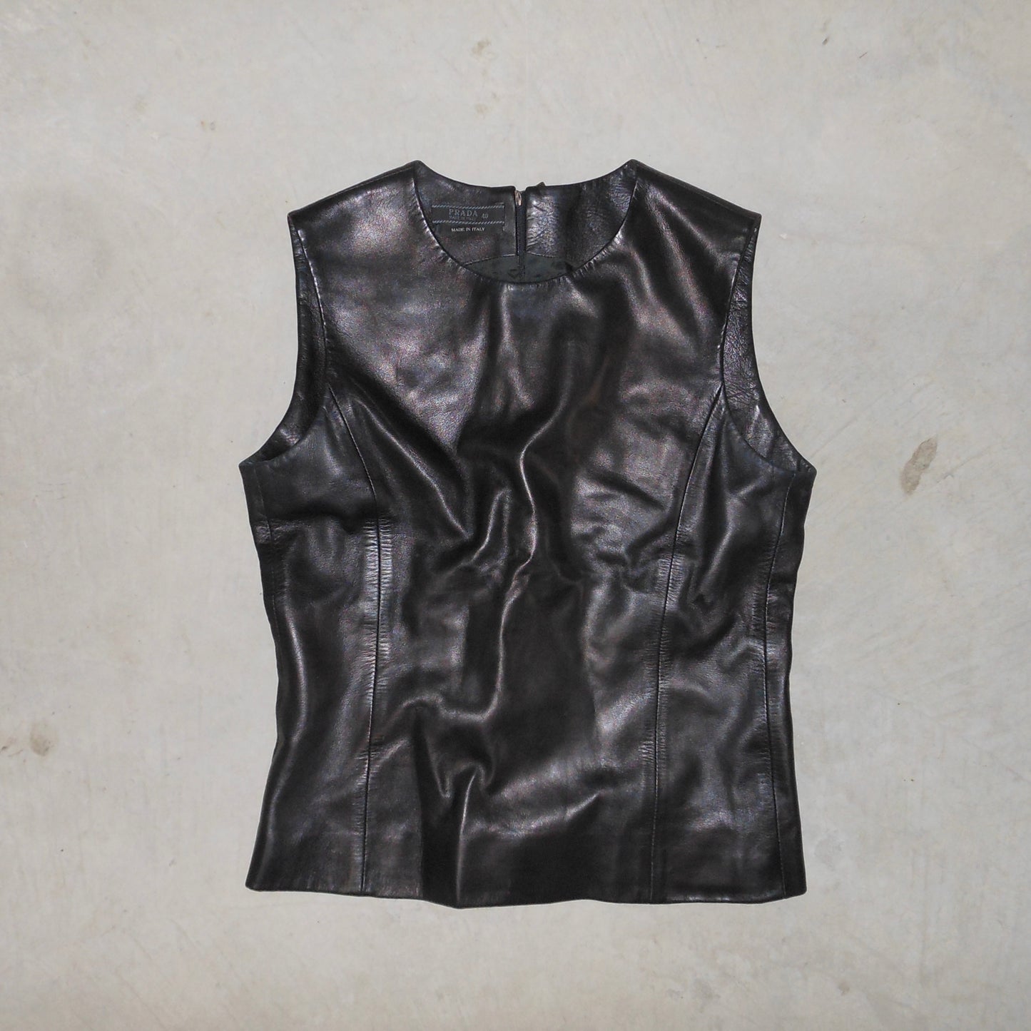 Prada Leather Tank Top