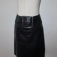 Emporio Armani Oversized Buckle Leather Skirt